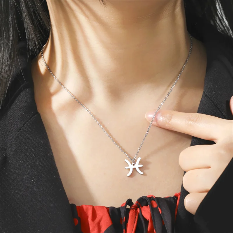 12-Sternbild-Anhänger-Halsketten für Frauen, Mädchen, Widder, Steinbock, Stier, Halskette, Ketten, Halsband, Anhänger, Schmuck, Geburtstagsgeschenke – Detail 25