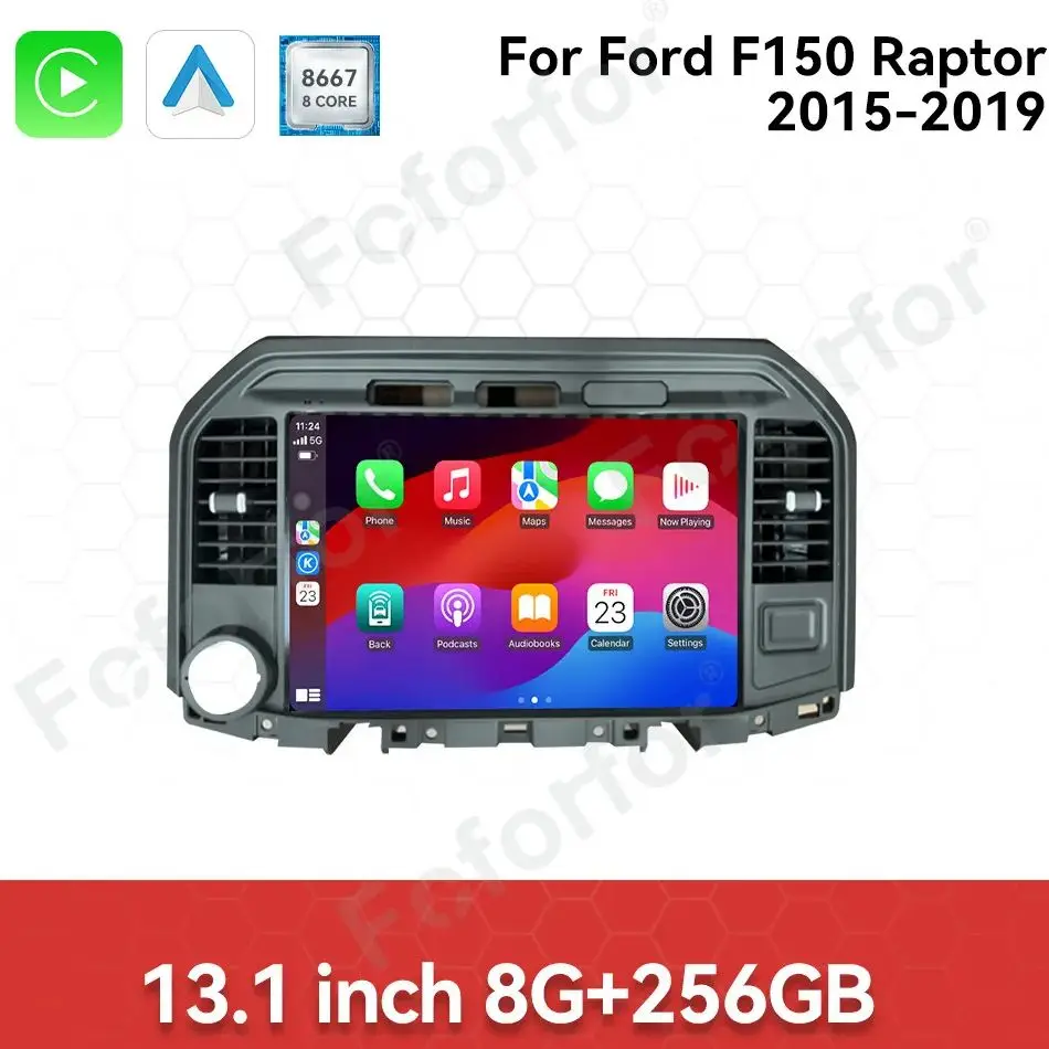 13.1 Inch Car Radio For Ford Raptor F150 F250 F350 F450 2015-2019 Android 13.0 Multimedia Player CarPlay GPS Navigation 4G GSM