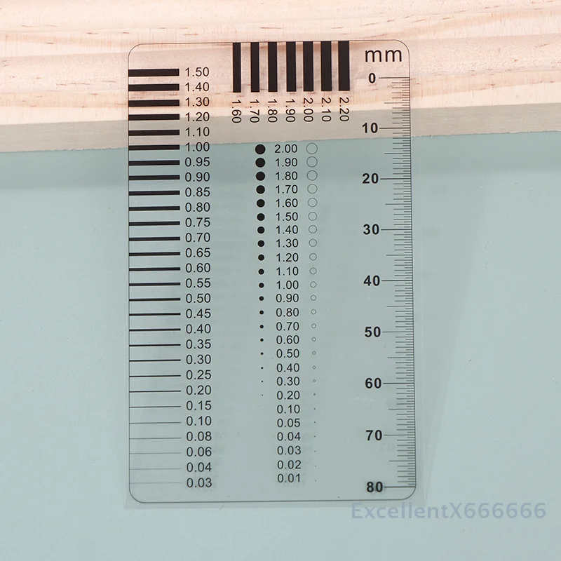 Transparent Film Ruler Welding Gage Stain Crack Contrast Ruler Measuring Pass Badge Gauge Stain Card Point Gauge Wire Gauge