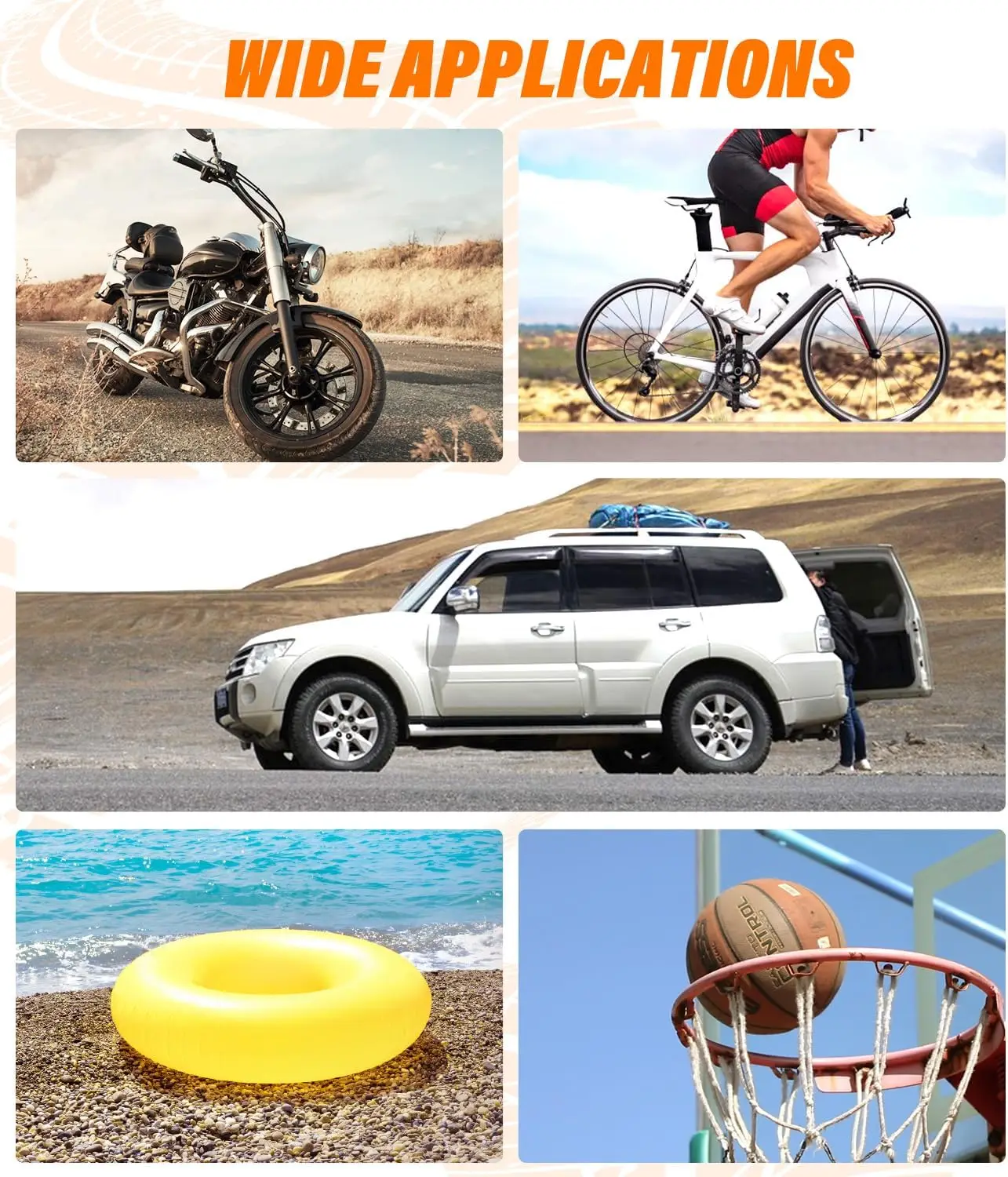 タイヤインフレーター ポータブルエアコンプレッサー、20Vコードレスカーポンプ（充電式リチウムイオン電池付き）、12Vカーパワーアダプター、新登場