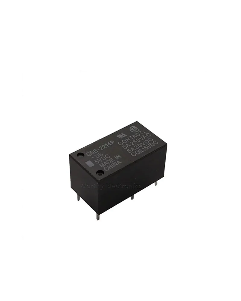 

Free shipping 10pcs/lot G6B-2214P-US- DC5V DC12V DC24V 5VDC 12VDC 24V /5A 250VAC 5A 30VDC/ Relay