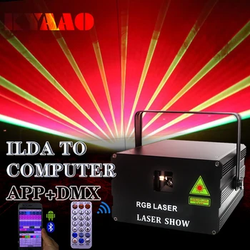 アルミニウムディスコ舞台照明,パーティー用3Dアニメーションプロジェクター,結婚式の機器,イルダ,5Wレーザー,Androidサウンドコントロール,2022