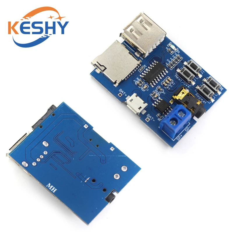 Voice Sound Playback Module Arduino MP3 Player Module UART I/O Trigger Class D Amplifier Board 5W 8M Storage DY-SV8F SD/TF Card