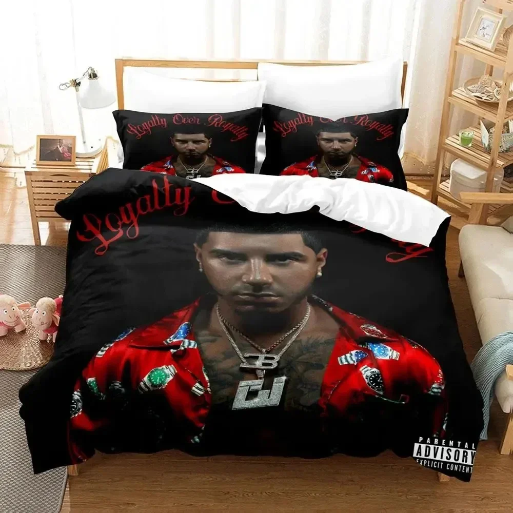 3D Print Real Hasta la Muerte Anuel Bedding Set Duvet Cover Bed Set Quilt Cover Pillowcase Comforter king Queen Size Boys Adult