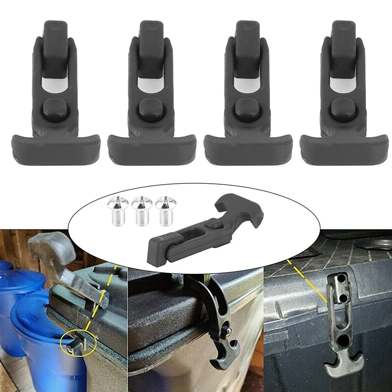 4Pcs T-Handle Zipper T-Handle Toolbox Lock chiusura con cappuccio in gomma per rimorchio Golf Cart Dirt Bike