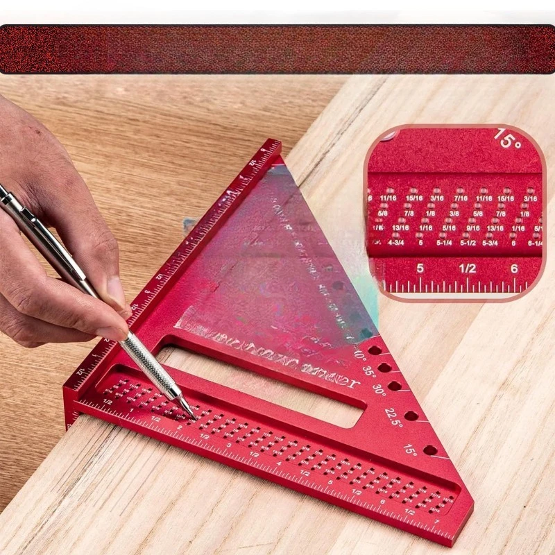 

8.5 inch square triangle multi-functional 3D woodworking ruler tool unique product small accessories carpenter men's gift