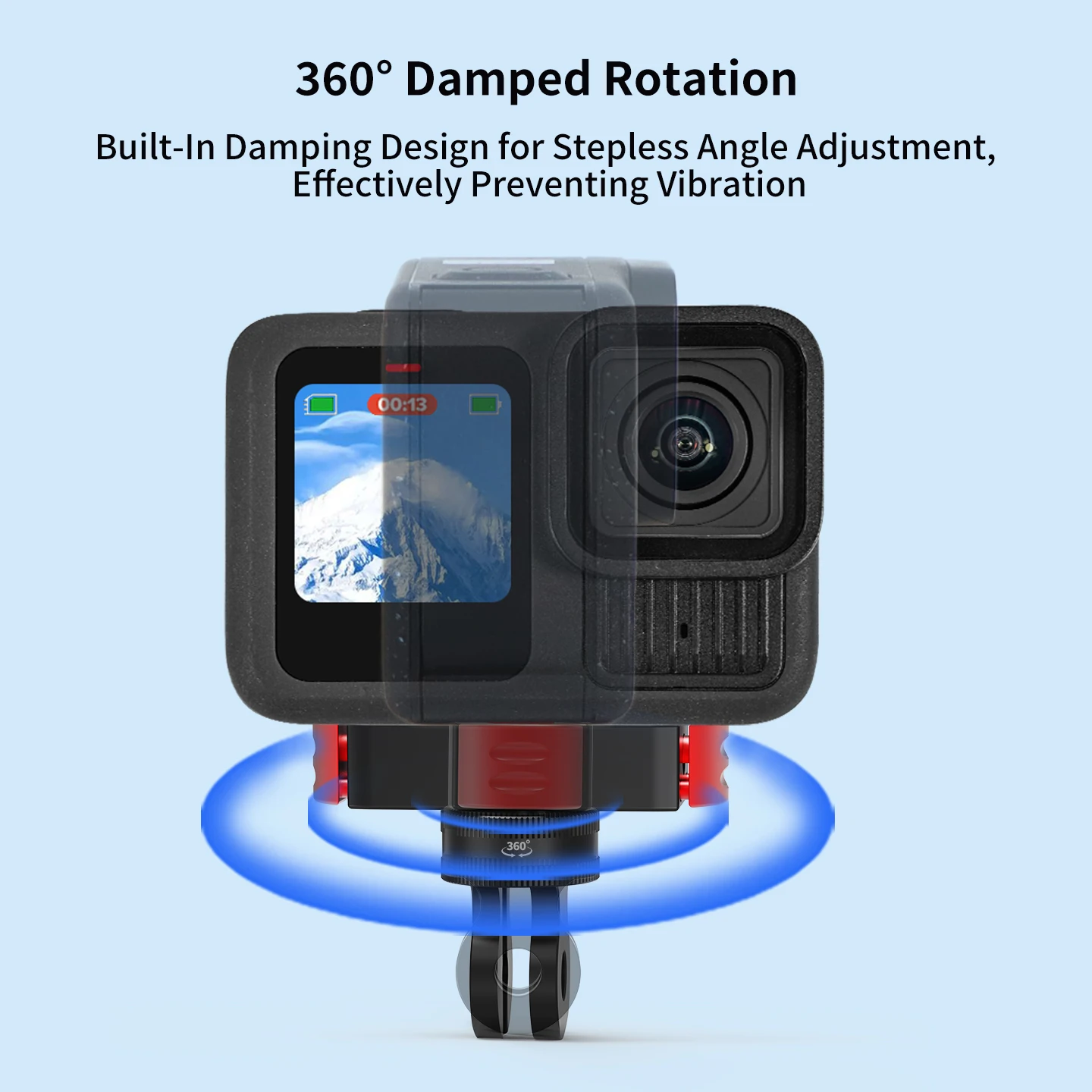 Magnetische Action-Kamera-Halterung für GoPro Hero 8 9 10 11 12 13 Action 360 Drehbare Aluminium-Schnellwechselhalterung für Radfahren und Vlogging – Detail 9