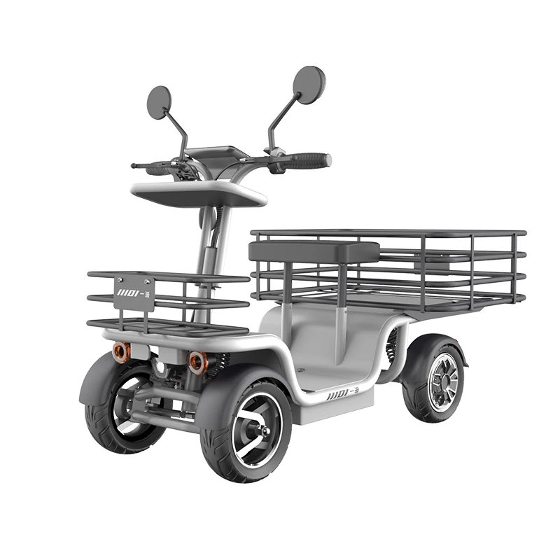 

Dual Motor Cargo E Bike With Large Storage Box 4 Wheels Electric Scooter for Sale