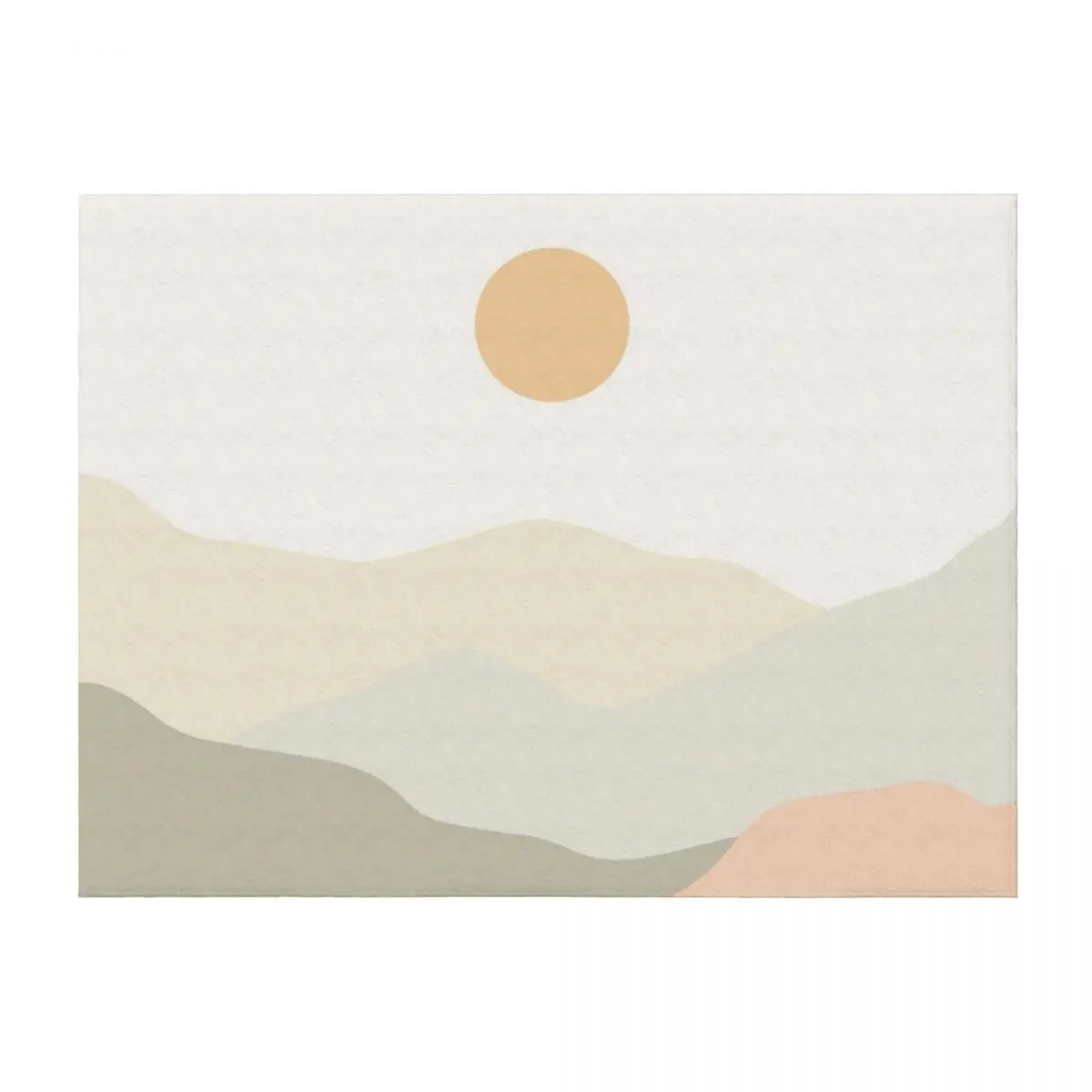 

Minimalist Landscape Mountains Throw Blanket Warm For Baby Quilt Vintage Blankets