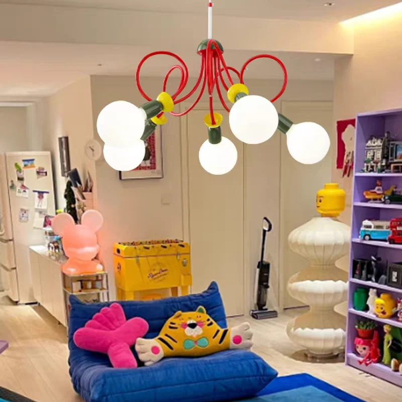 

Creative Memphis Iron Table Lamp, Kids Room Floor Lamp, Sofa Side Decorative Lamps, Hanging Ceiling Chandeliers For Living Room
