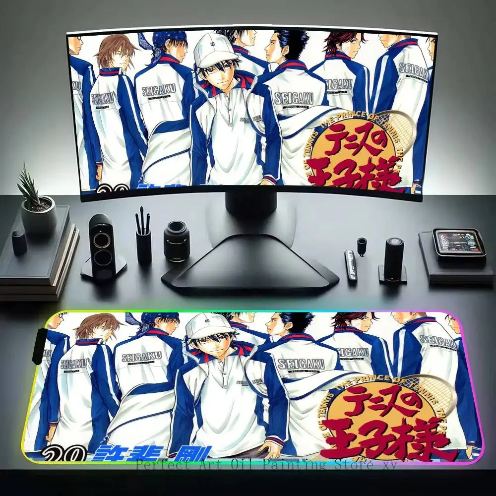 The P-Prince Of T-Tennis Manga Mousepad Non-slip Suitable For Office Computers Laptops E-sports Game Desk Mats XXL Keyboard
