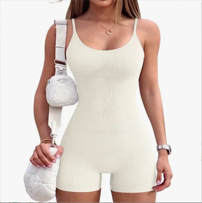 Playsuits women jumpsuits 2026 bestseller Summer sexy halter Tight-fitting solid color off shoulder Jumpsuit rompers clothing