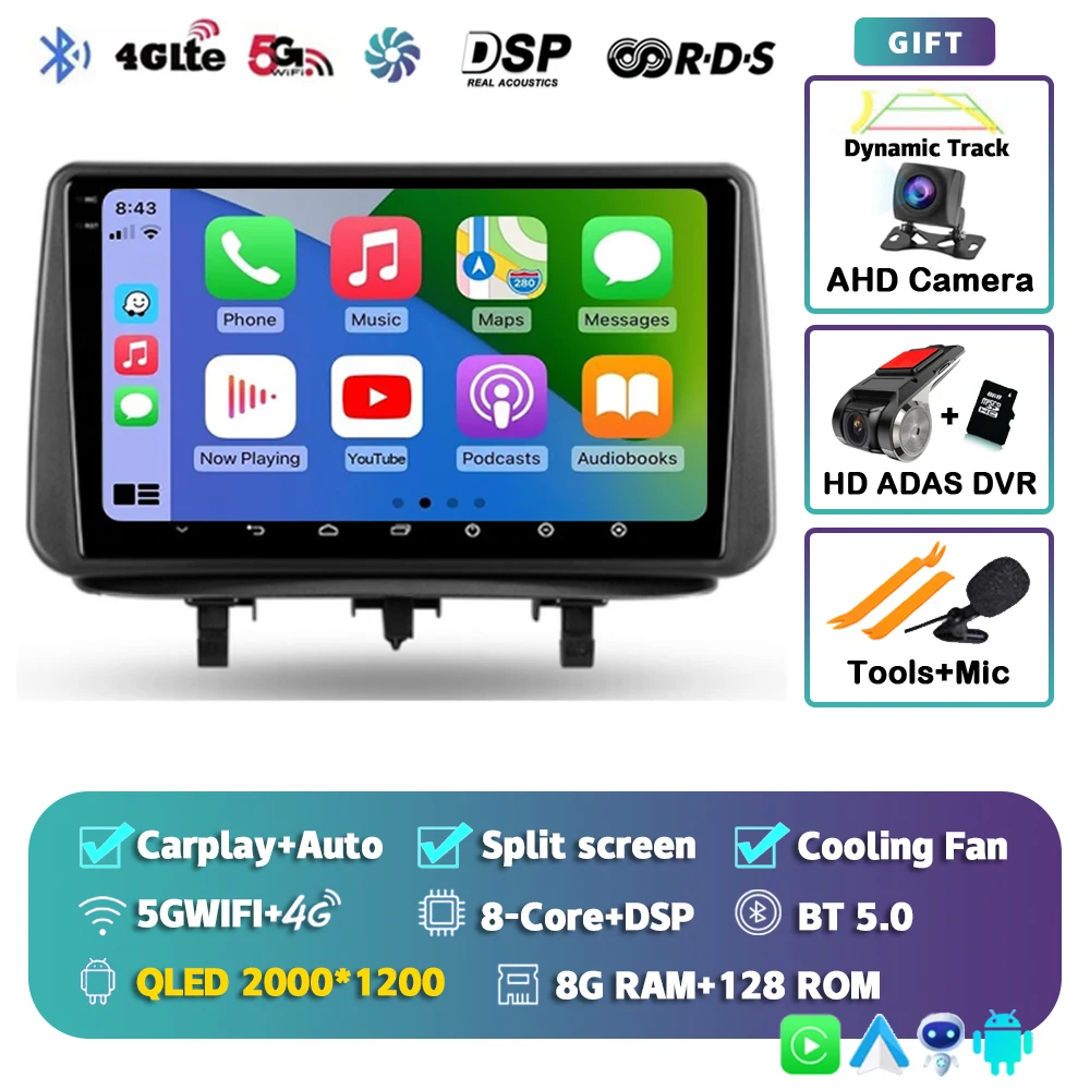 Android 15 Voor Opel Meriva B 2009-2014 2 K QLED Android Autoradio Multimedia Video Player BT AI Voice CarPlay 4G Stereo Head Unit