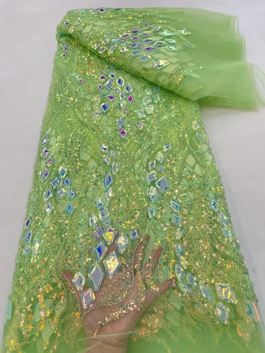 

Кружевная ткань с бисером и блестками, женское высококачественное кружево для нигерийских свадебных платьев, швейная вышивка, кружевная ткань