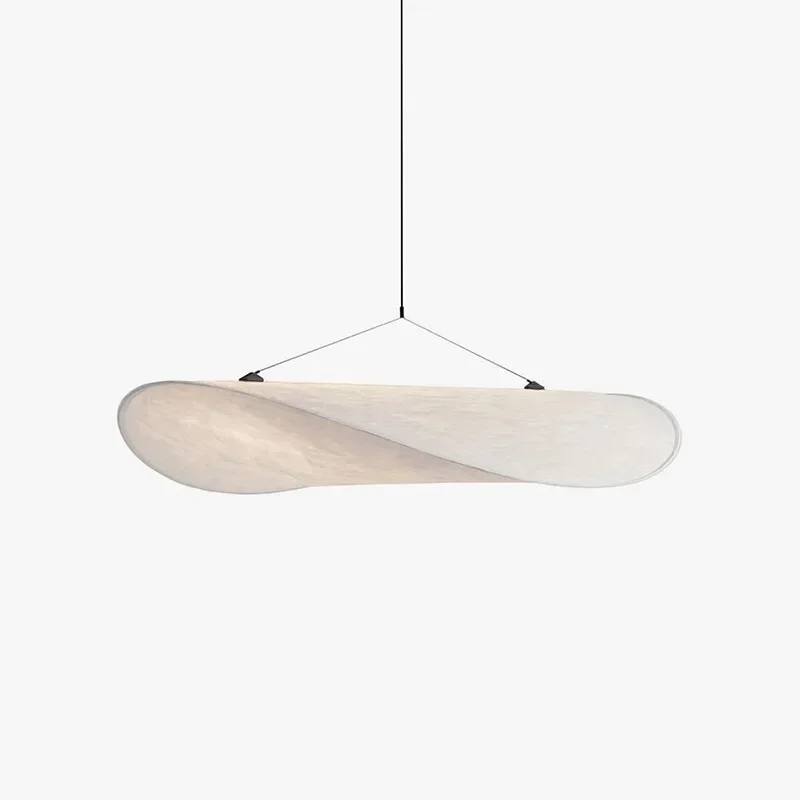 Modern minimalist design pendant light high-end rice paper cloth LED pendant light living room decoration silk lighting fixture