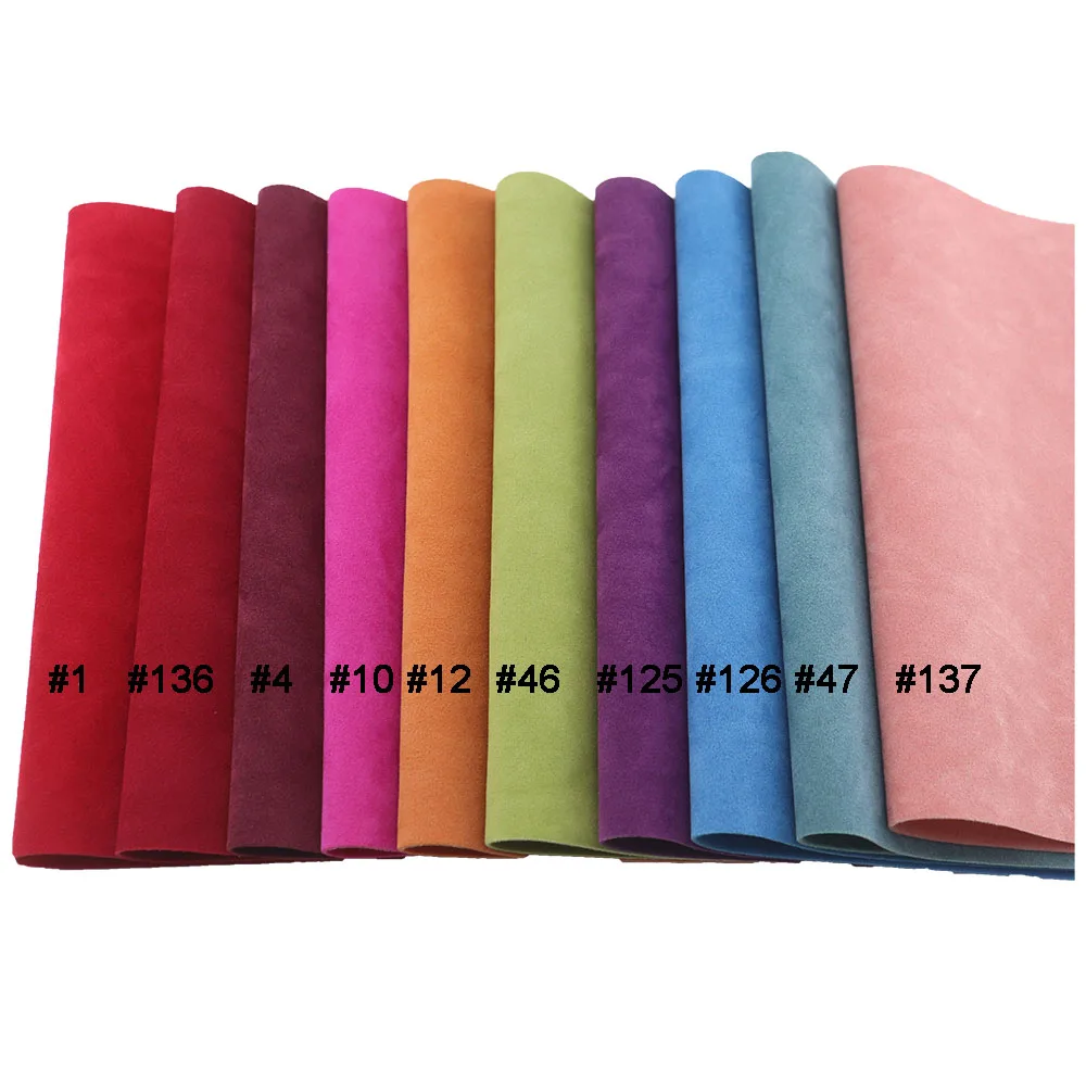 30x134cm Roll Doulde-Sided Artificial Suede Velvet Faux Leather Flock Fabric Leather For Handbag Bows DIY Decoration KY006 - view 3