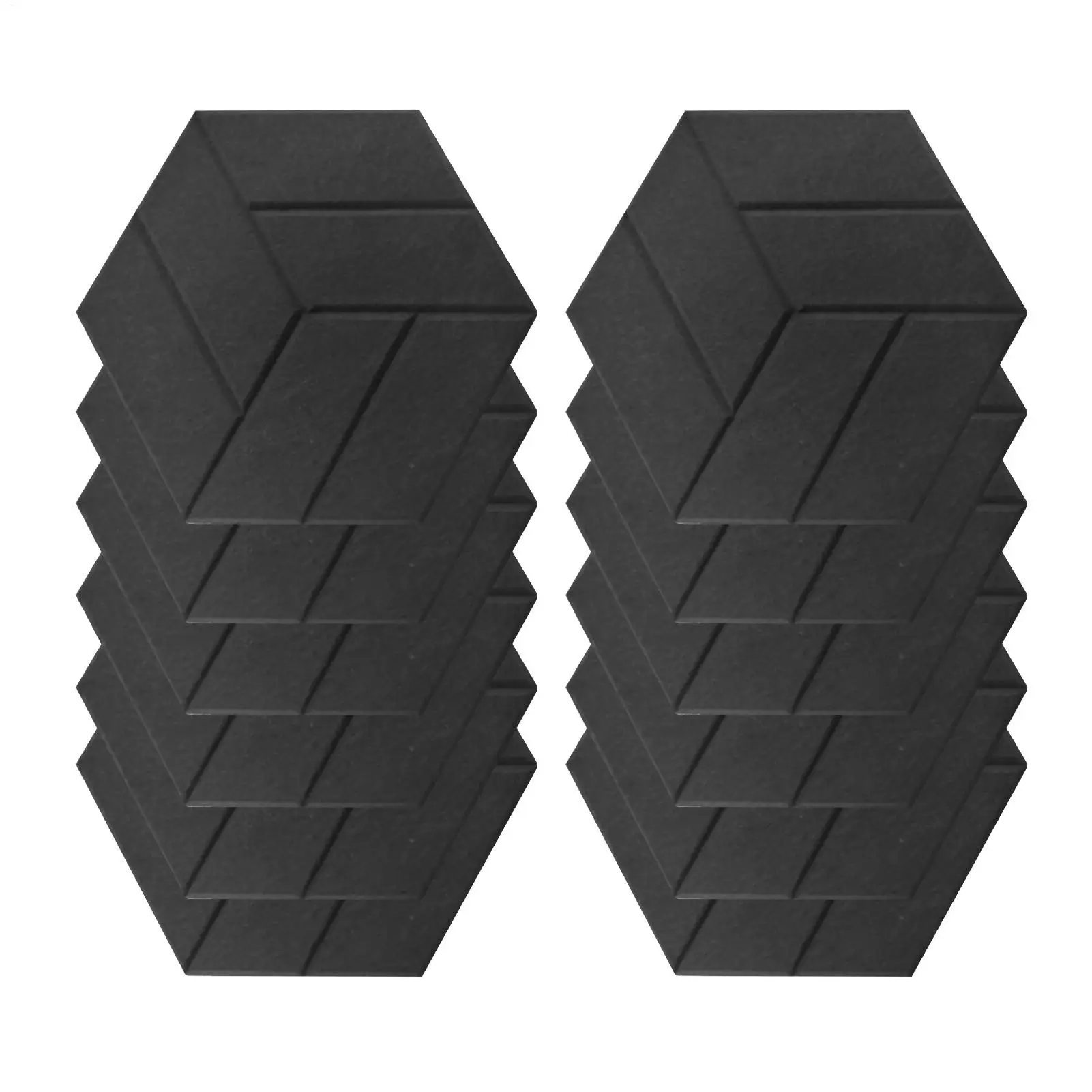 Pannelli acustici in feltro autoadesivi Adesivi murali con design esagonale solido insonorizzato per assorbire il suono Decorazione di sfondo a prova di rumore