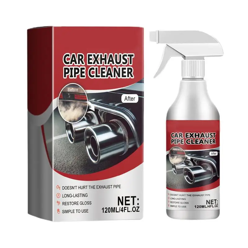 

Car Exhaust Pipe Rust Cleaner Auto Exhaust Pipe Rust Remover Spray Powerful Decontamination Auto Cleaning Tool For SUVs RVs