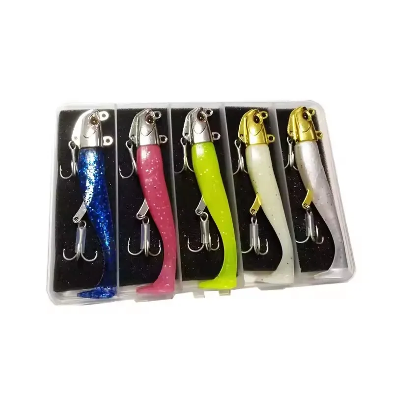 5pcs 24g 30g 105mm Artificial soft Bait Lumious/Glow Mackerel Sea Bullet Bass Snapper Fishing Lure Wobblers Swimbait Jigging