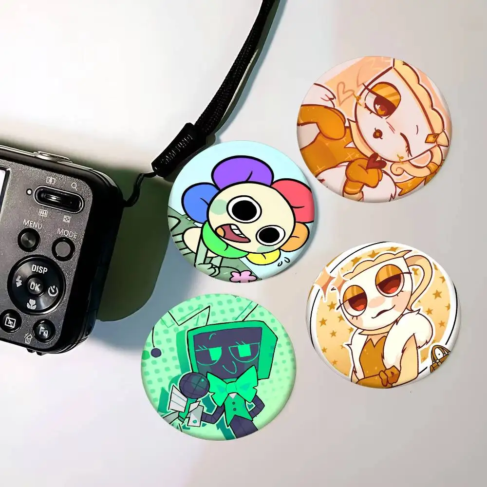 Game D-Dandys W-World 58mm Cute Anime Figure Icon Badge Handmade Tinplate Brooch For Backpack Clothes Chest Ornament Gifts S - Detail 1