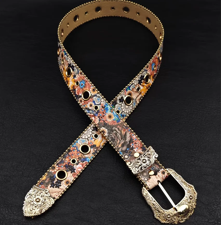女性のヴィンテージバックル-pu-レザープリントコルセット女性カマーバンドコートウエストバンドドレスデコレーションワイドベルト-j1845