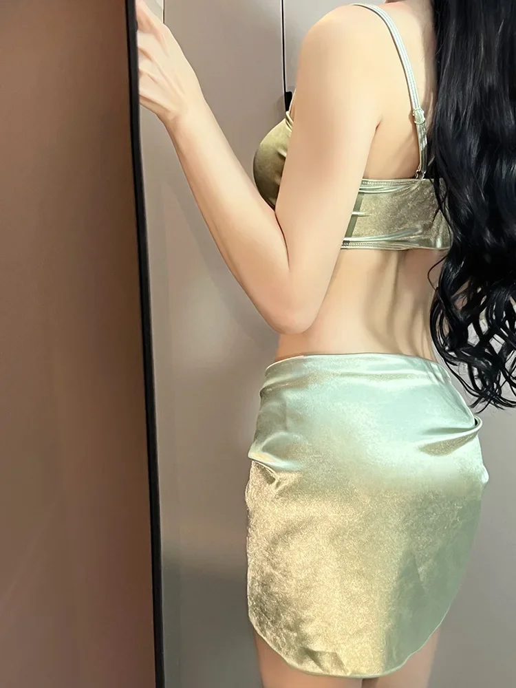 2025年水着 レディース セクシー ビキニ水着 3点セット ギャザーでスリム効果と贅沢なバケーション感を演出