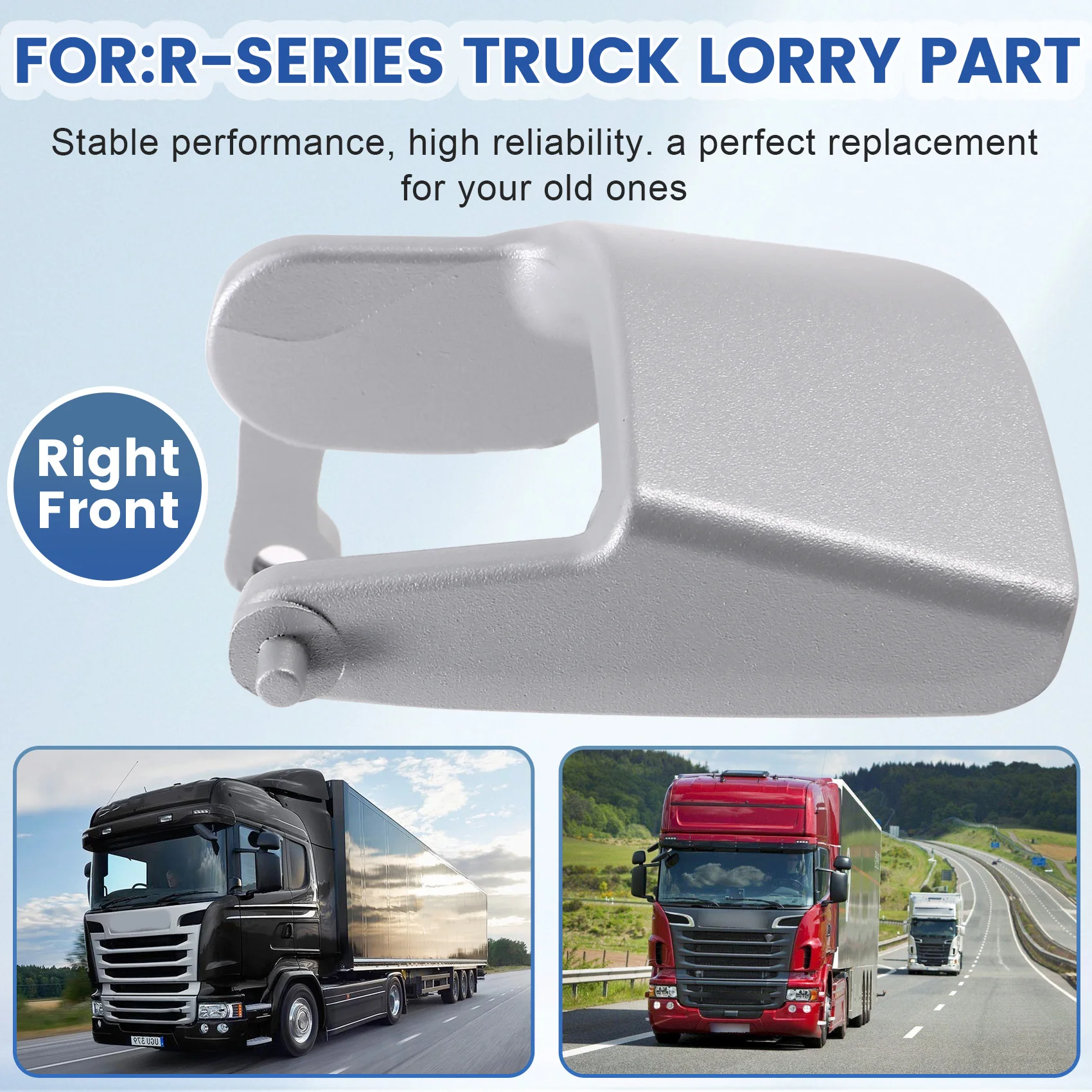 Super Sale Car Inside Door Handle Chrome for Scania R-Series Truck Lorry Part Door Handle Pull Buckle 1486800 2028512 1486798 Ri