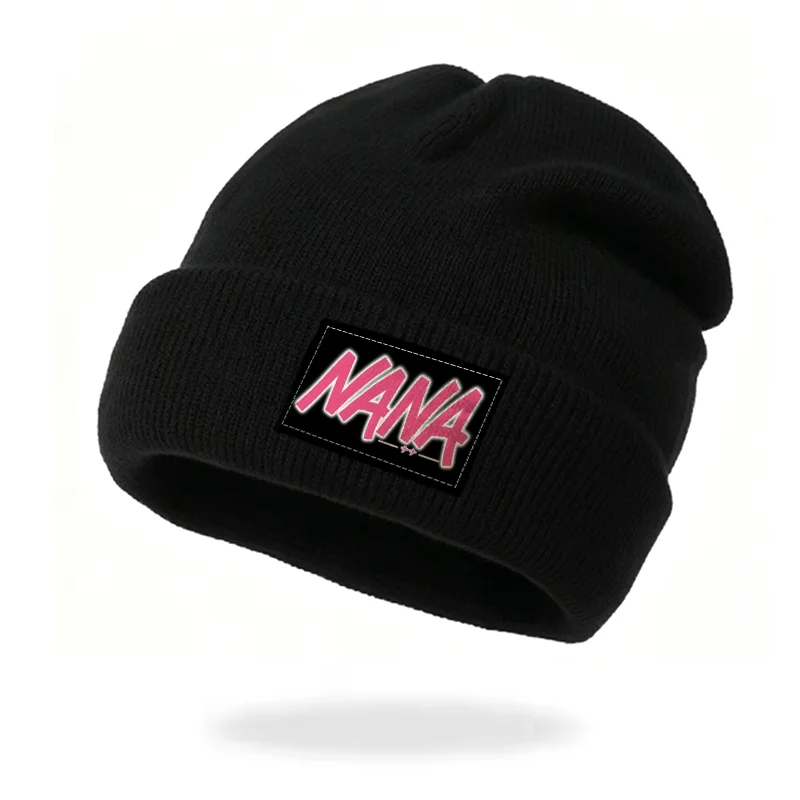 NANA Anime Fashion Trendy Beanie Cute Casuals Hat Autumn Winter Lady Girl Knitted Cap Hat for Women Men Outdoor Warm Wool Hat