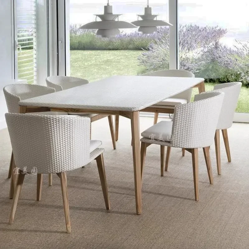 

Садовые стулья для двора, обеденный стол для отеля, уличный современный газон, садовые стулья, деревянная мебель для виллы, Silla De Jardín MHSF