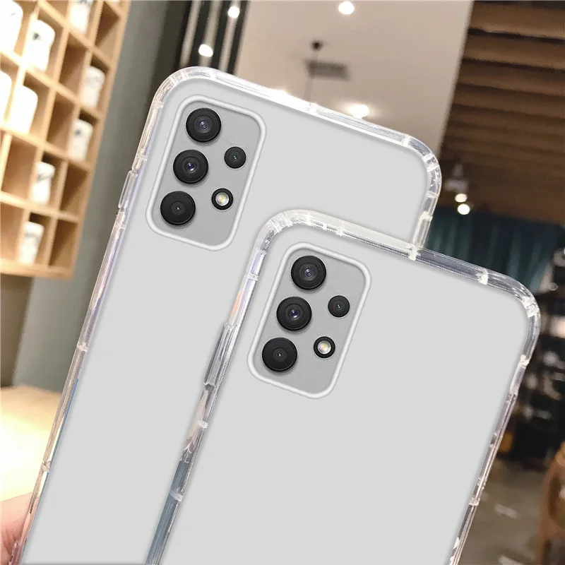 لينة حافظة لهاتف سامسونج A56 A36 5G A16 A55 A54 A53 A52 A50 A35 A34 A33 A32 A23 A22 غطاء Funda شفاف مقاوم للصدمات