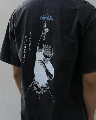 Gojo Satoru Jujutsu Kaisen camiseta hombres mujeres camiseta lavada de gran tamaño Y2k Camiseta de algodón ropa de calle de manga corta Top Tee