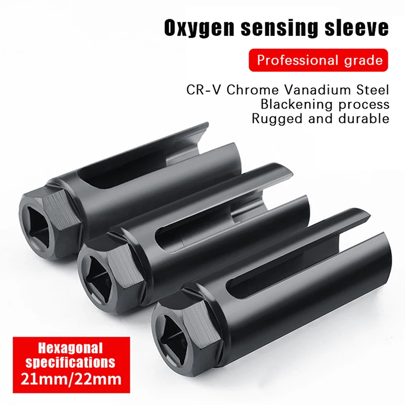 Black Narrow Mouth Oxygen Sensor Sleeve European-style Oxygen Sensing Socket Wrench Car Repair Tools Oxygen Sensor Wrench