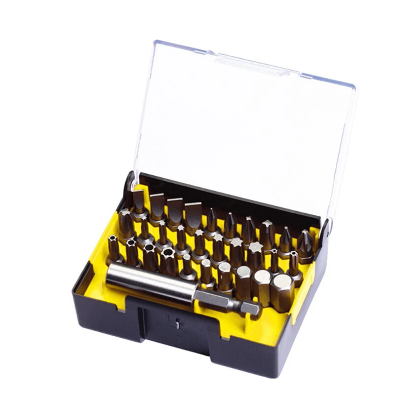 Stanley 63-411-23 6.3MM Series Bit Plum Blossom Hexagonal Screwdriver Head 60mm Magnetic Extension 31 Piece Set