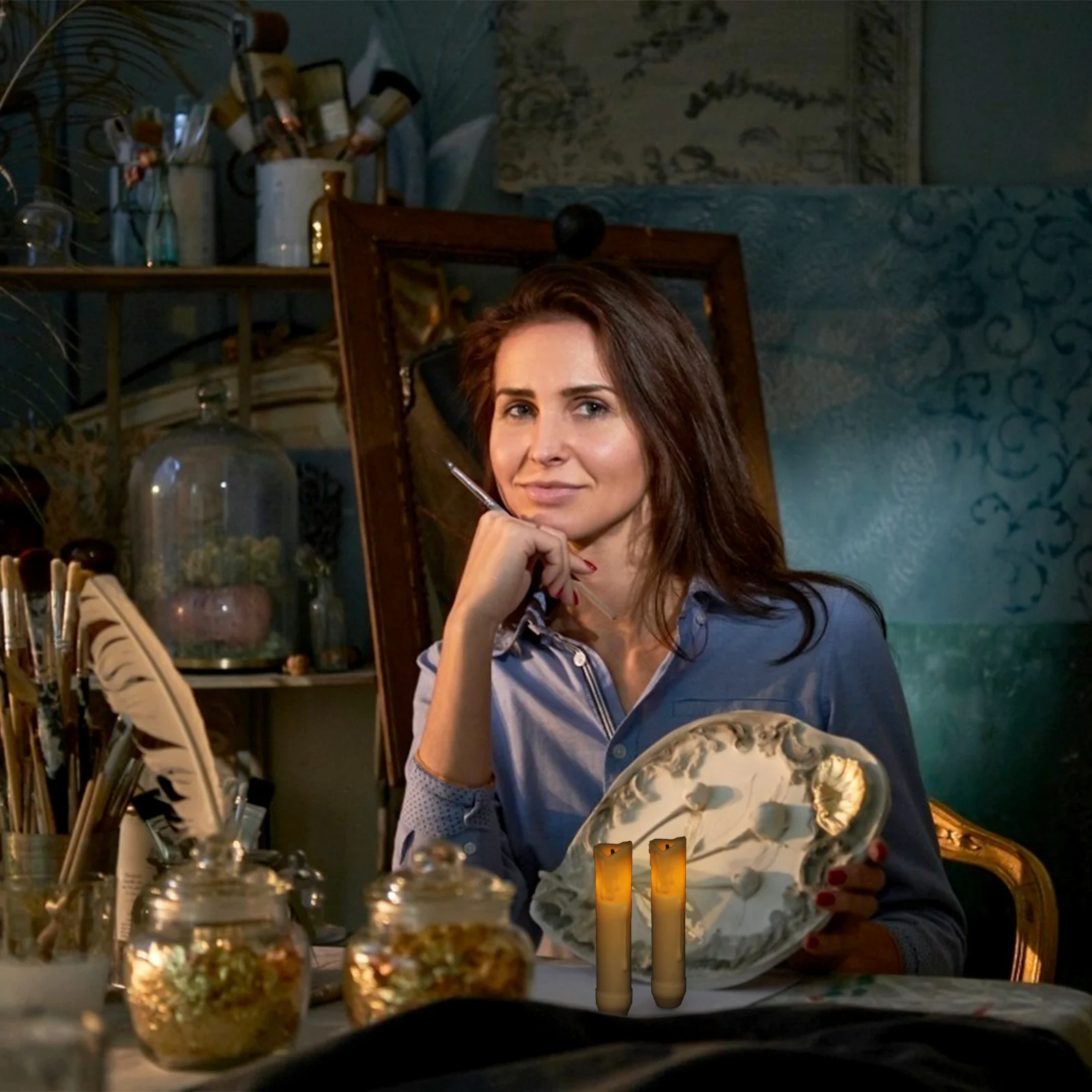 12 قطعة كهربائية وهمية لا حرق لقضاء عطلة بار المنزل استخدام ضوء LED ضوء إلكتروني #3