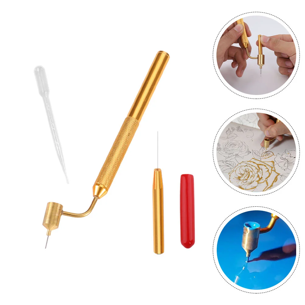 Paint Pen Fine Line Fluid Fill Paint Pen Scratch Repair Tool with Needle Dropper Car Slash Paint Applicator Pen Ink Writer