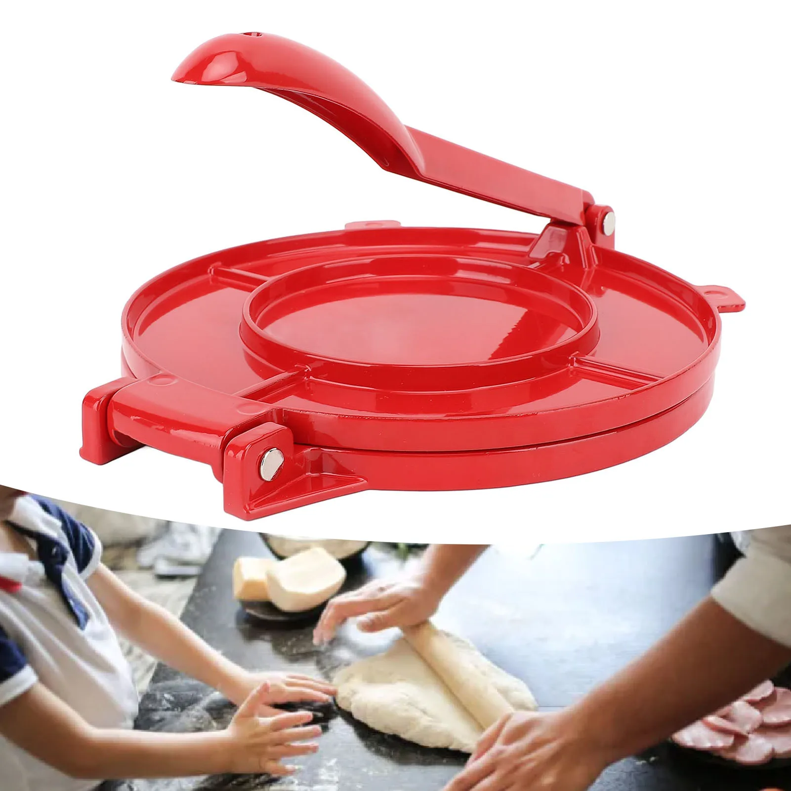 Manual Tortilla Press with Handle Aluminum Alloy Flatbread Dumpling Skin Maker Multifunctional Dough Press Machine