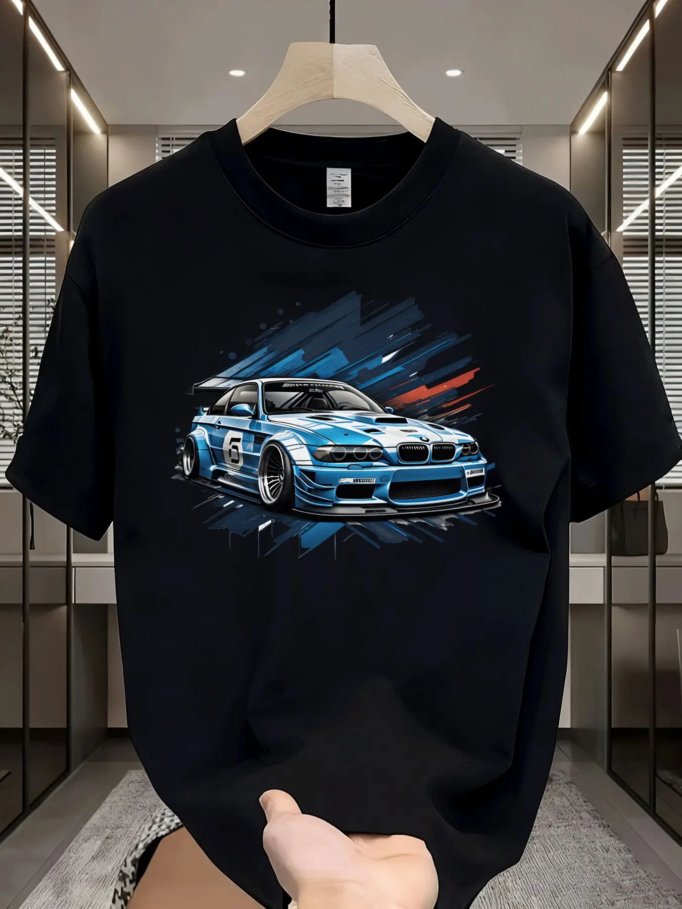 Retro American 180g Pure Cotton Men Short Top Timeless Commute Wear