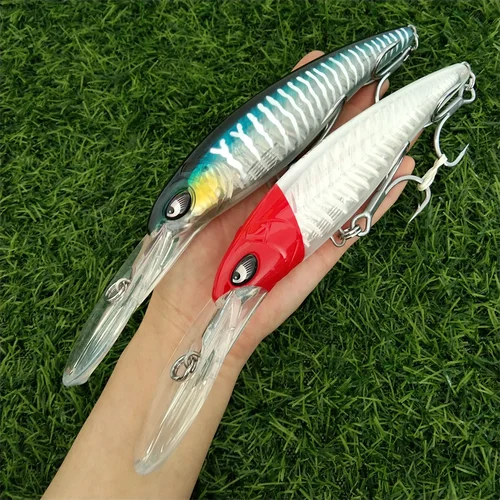 Noeby 2 uds 47g 94g buceo profundo señuelo pececillo grande Artificial Wobbler cebo duro Crankbait lubina Pike perca aparejos de pesca