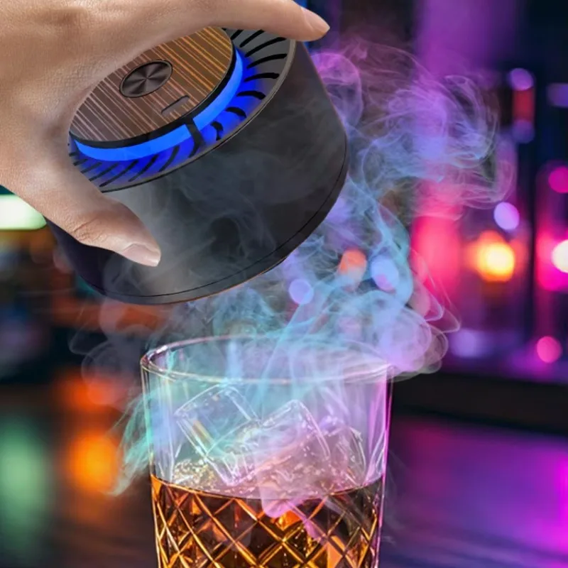 New Cocktail Smoker Set with Ambient Light with Variety of Fragrant Wood Whiskey Electric Liquor Tools
