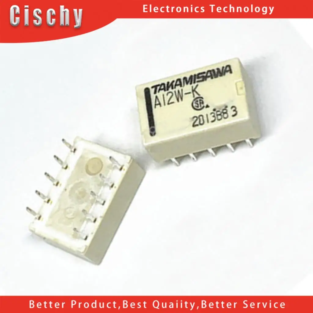 10 قطعة/الوحدة التتابع A5W-K A12W-K A24W-K 5VDC 12VDC 24VDC 10 دبوس 5V 12V 24V DIP-10 في المخزون