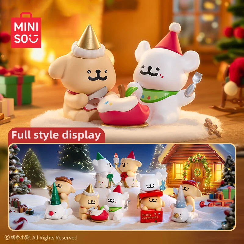 MINISO Maltese Starlight Series Blind Box Christmas Desktop Atmosphere Decorative Ornaments Children's Toy Model Birthday Gift