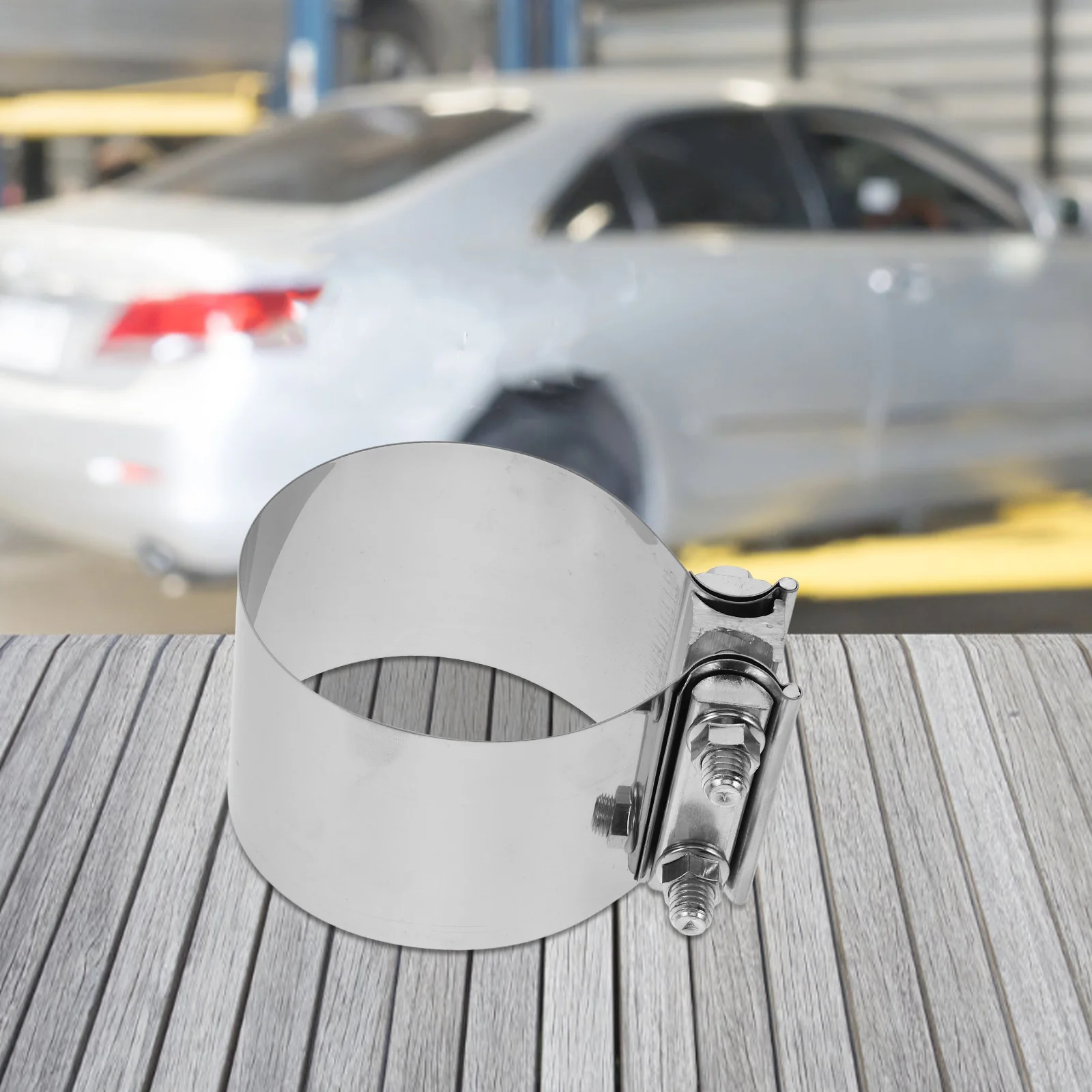 

Stainless Steel Exhaust Clamp 4 Inch Universal Pipe Bracket Car Exhaust System Repair Coupler Clamps Engine Parts