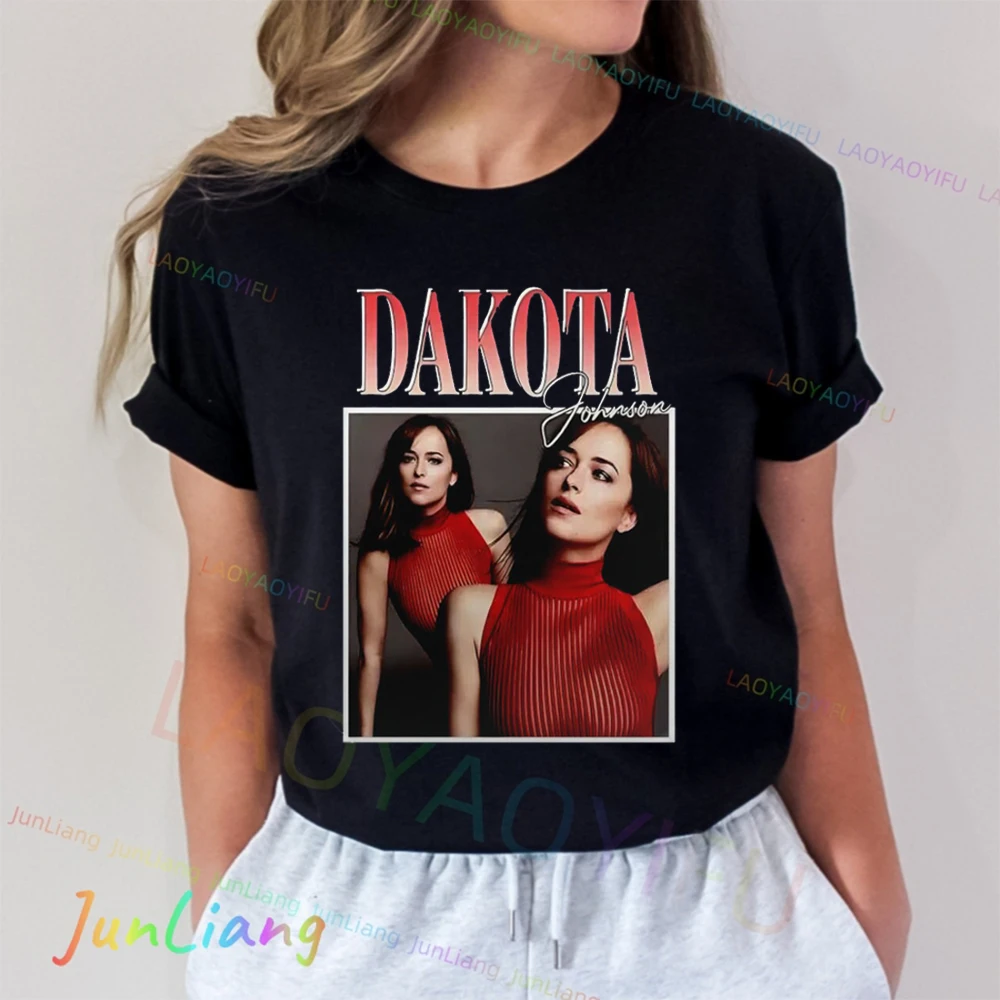 Retro 90s Fans Graphic Tee Y2k Clothes Dakota Johnson Men's Cotton T-shirt New in Tops & Tees Tshirt Streetwear Women's T-shirts