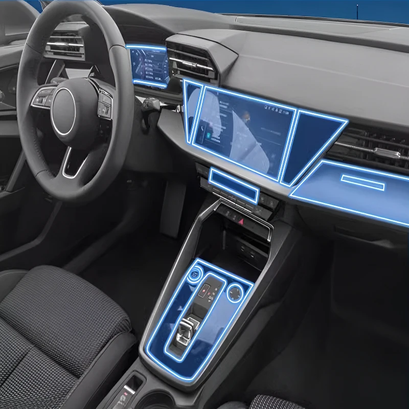 FOR Audi A3/A3L 2021-2024 Dashboard Multimedia Navigation Transparent Anti-Scratch Protection Film Modification for
