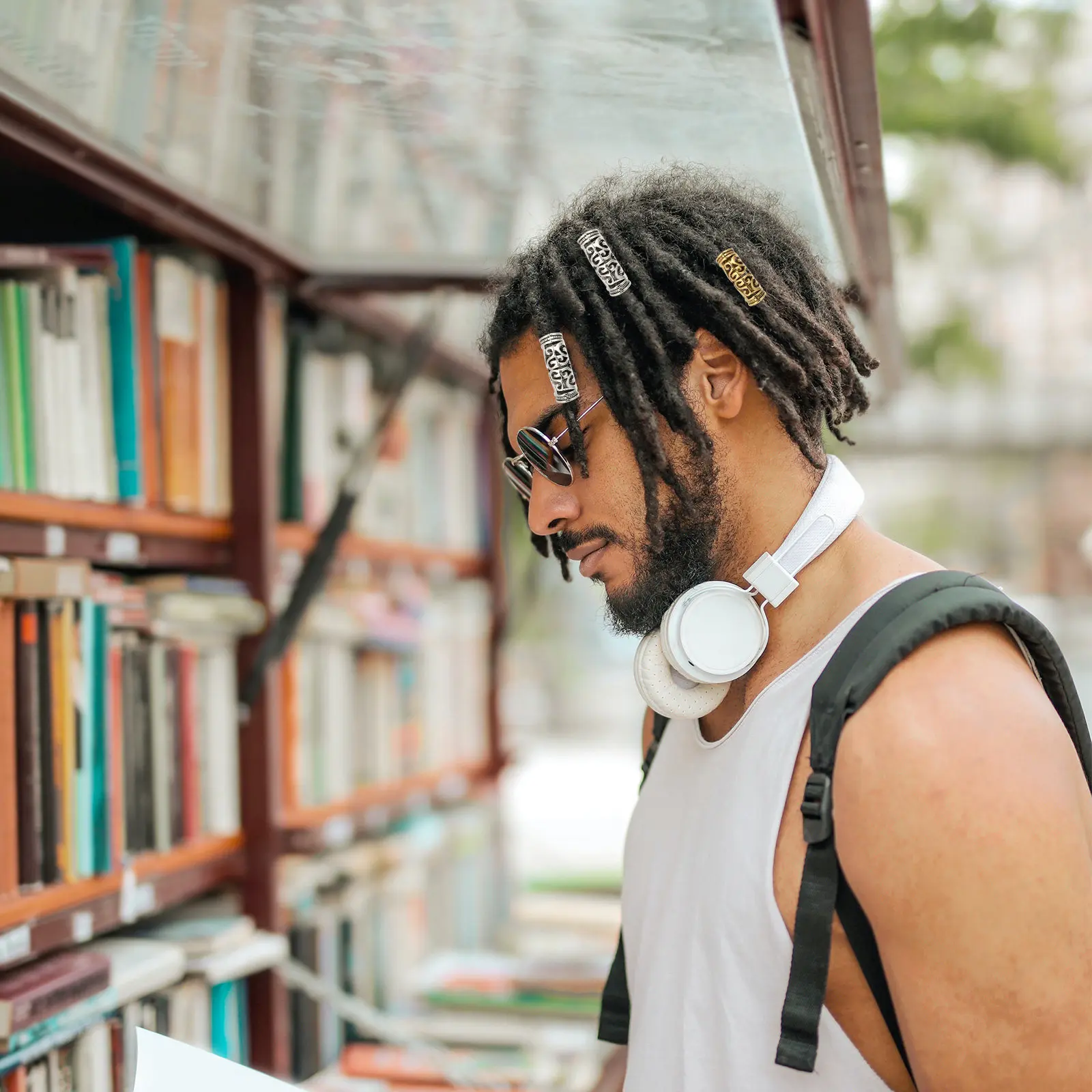 

20 шт. аксессуаров для дредов: бусины-манжеты из сплава для плетения кос, украшения для волос для модных показов, свадеб, вечеринок, выпускных и танцев