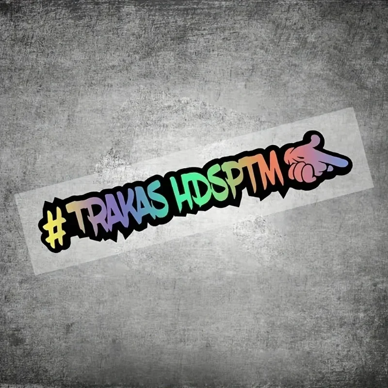 1 unidade holográfica " # Adesivo TRAKAS HDSPTM" para decoração de estilo de motocicleta de carro estilo de rua - acessório de decalque temático