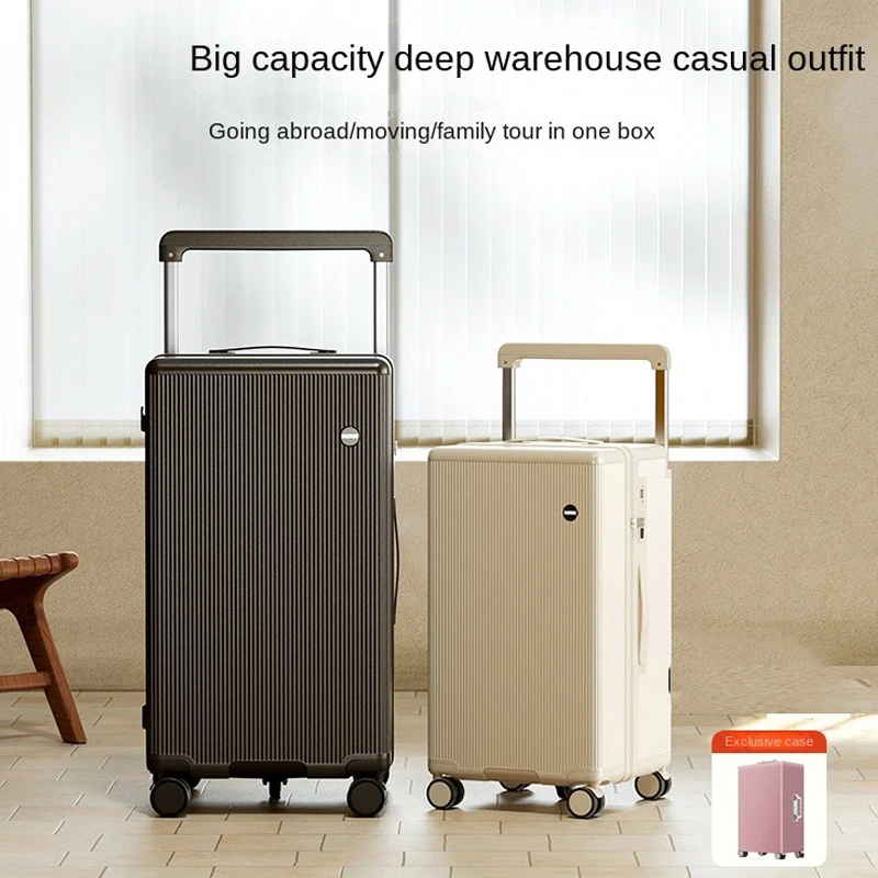 

Five Wheels Luggage Wide Pull Rod Multifunctional Travel Suitcases 20 inch Cabin Bag 22-32 inch 3:7 Large Size Suitcases