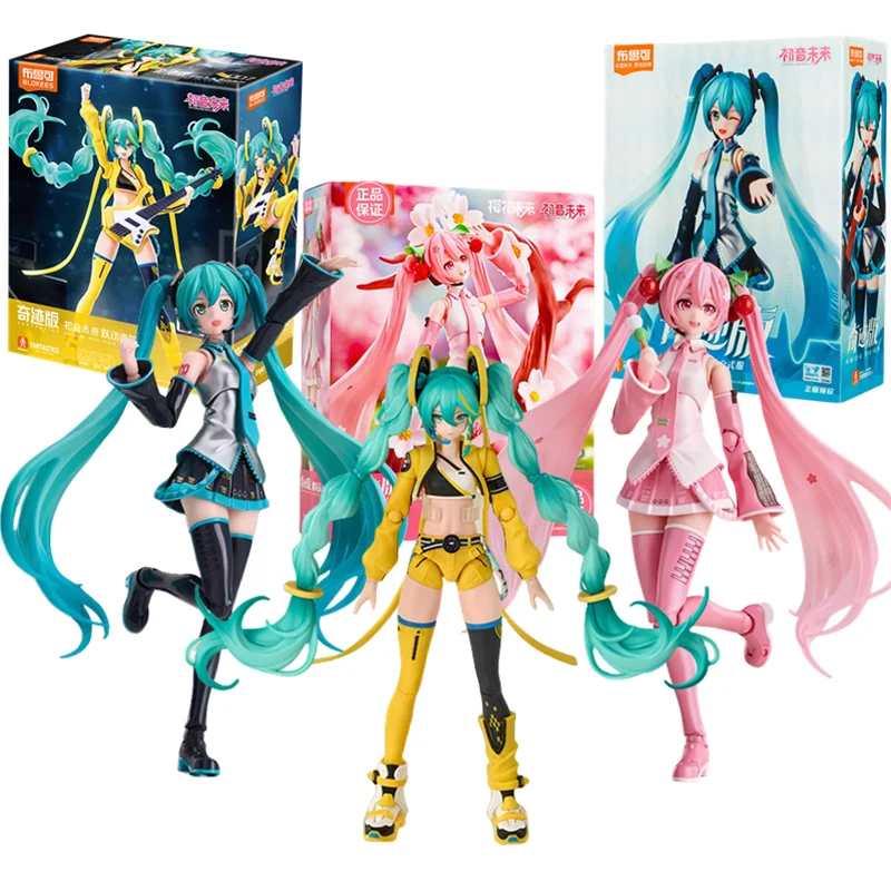 

Blokees Sakura Miku Action Figure Hatsune Miku Pantastics Figurine Miracle Edition Assembled Toy Gift