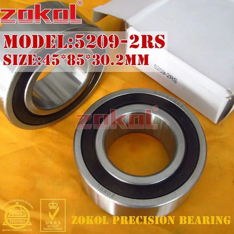 5206 5207 5208 5209 5210 5211 5212 5213 5214 5215 2RS Axial Angular Contact Ball Bearing