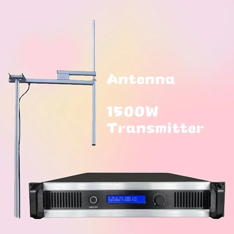 

1.5KW 1500W FM Transmitter+ 1-bay Fm Broadcast Antenna